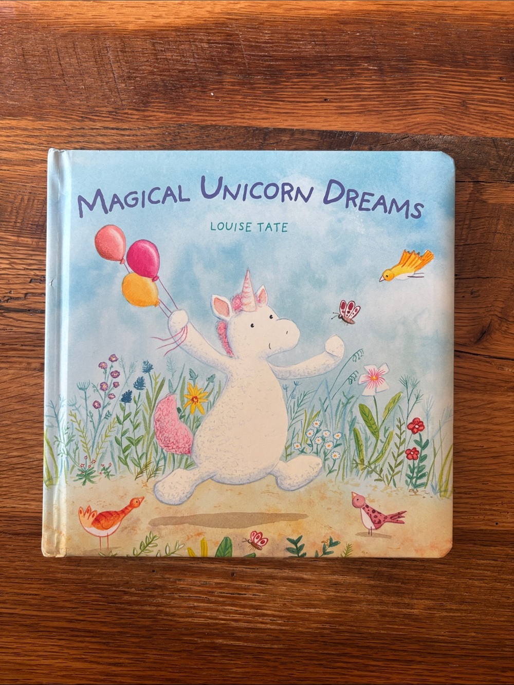Jellycat Magical Unicorn Dreams Board Book by Louise Tate - Blue